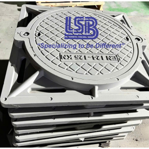 NẮP HỐ GA COMPOSITE DẠNG KHUNG VUÔNG ÂM NẮP TRÒN 1