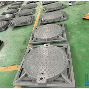 NẮP HỐ GA COMPOSITE DẠNG KHUNG VUÔNG ÂM NẮP TRÒN 3