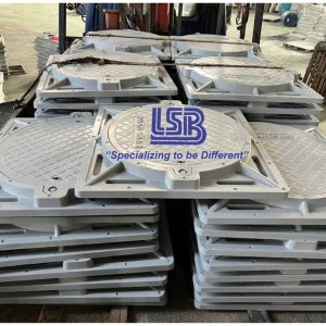 NẮP HỐ GA COMPOSITE DẠNG KHUNG VUÔNG ÂM NẮP TRÒN 4