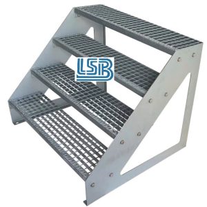Bậc cầu thang grating thép mạ kẽm nhúng nóng