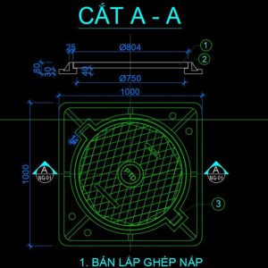 Bản vẽ bản lắp ghép nắp