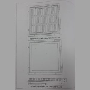 Bản vẽ bộ lưới chắn rác