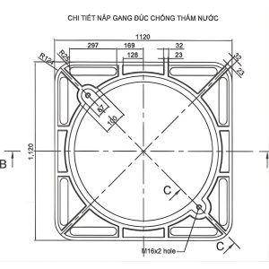 Bản vẽ chi tiết gang đúc chống thấm nước