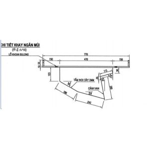 Bản vẽ chi tiết khay ngăn mùi inox