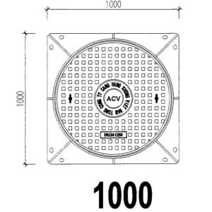 Bản vẽ chi tiết nắp hố ga Lương Sơn Bạc