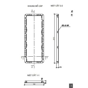 NẮP HỐ GA GANG BỂ CÁP ĐIỆN LỰC VIỄN THÔNG Bản vẽ khung bể cáp 6 cánh