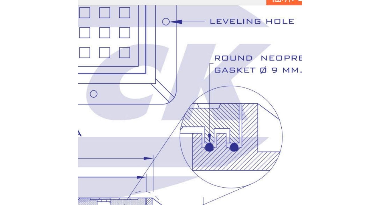 Bản vẽ kỹ thuật nắp hố ga Doublesil 2 roan su