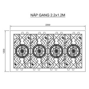 NẮP HỐ GA GANG BỂ CÁP ĐIỆN LỰC VIỄN THÔNG Bản vẽ nắp bể cáp gang