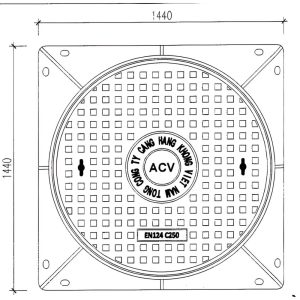 Bản vẽ nắp hố ga Doublesil