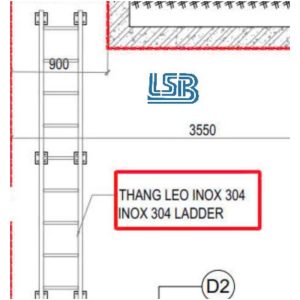 Bản vẽ thang leo inox