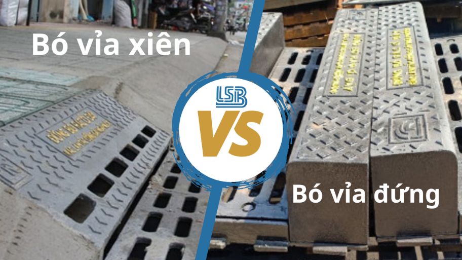 Bó vỉa xiên và bó vỉa đứng