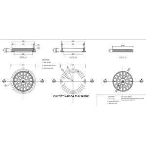 Các thông số nắp ga thu nước LSB