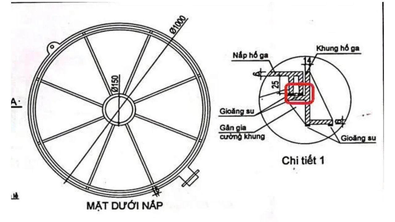 Cấu tạo nắp hố ga Doublesil ngăn mùi 2 roan su