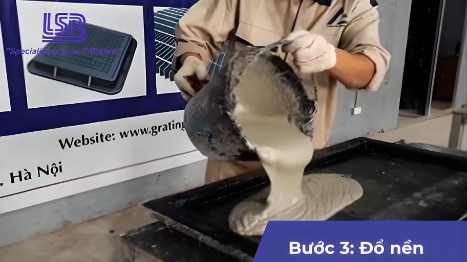 Bước 3: Đổ nền