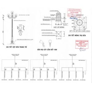 Hình minh họa chi tiết cột đèn trang trí