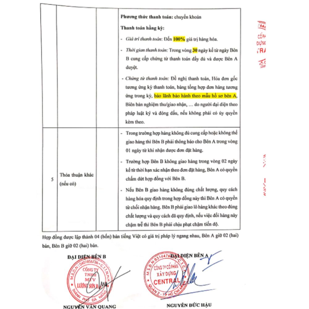 3BEES OFFICE BUILDING Hợp đồng dự án 3Bees Office Building - LSB