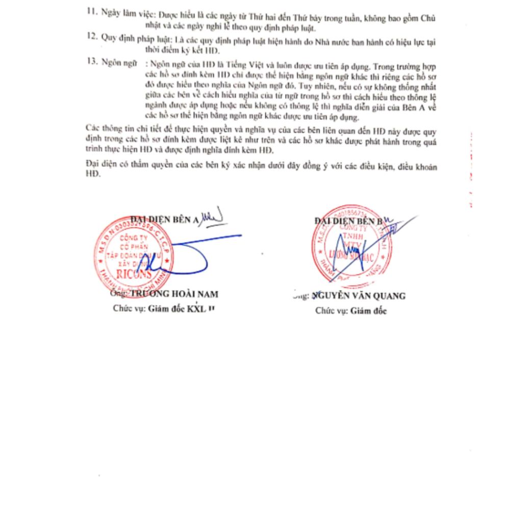 Hợp đồng dự án nhà máy sợi Brotex - LSB