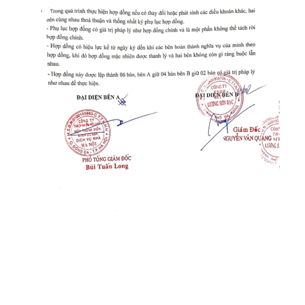 Hợp đồng dự án Nhà ở xã hội Trung Văn - LSB