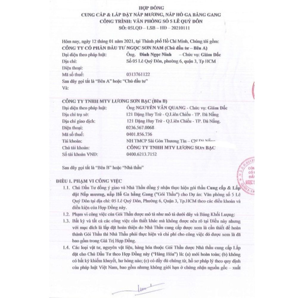 PEARL 5 Hợp đồng dự án Pearl 5