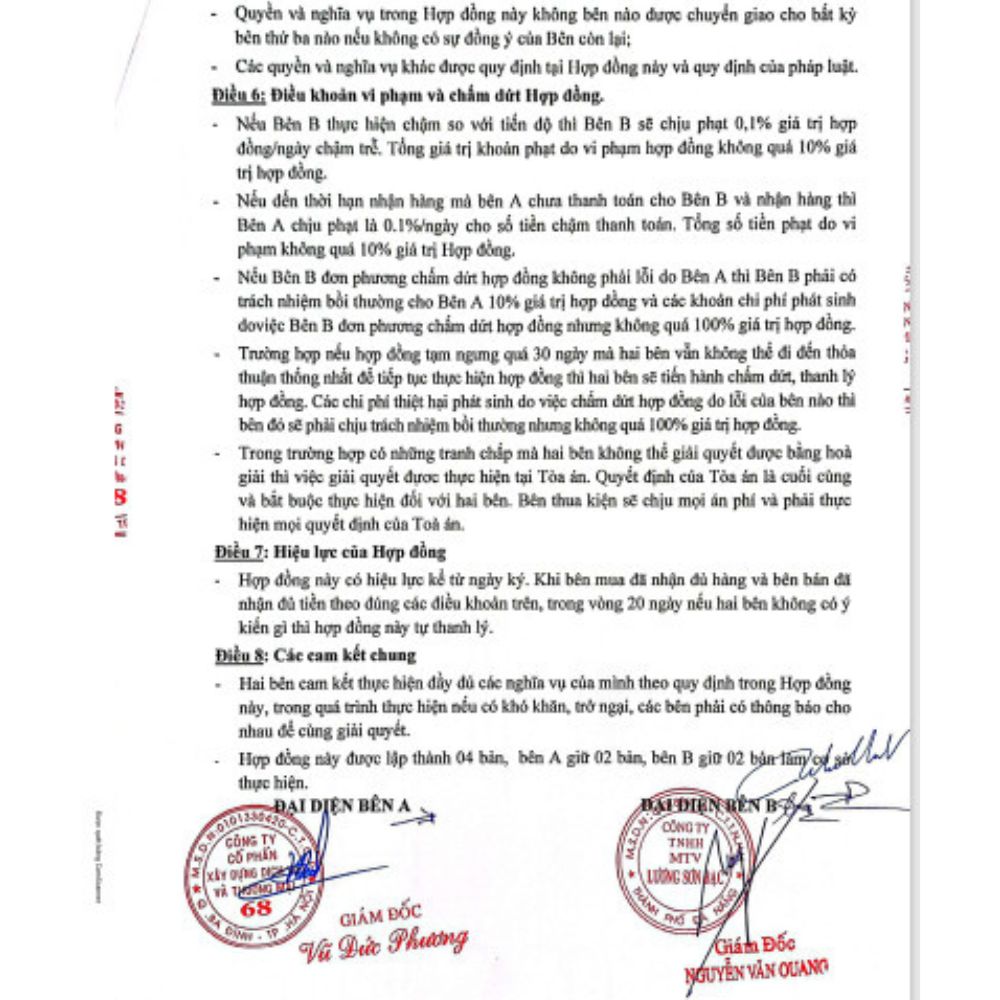 Hợp đồng kinh tế dự án phố đi bộ Hai Bà Trưng - LSB