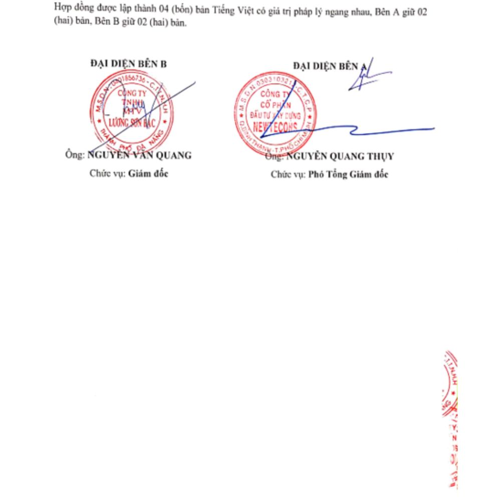 Hợp đồng nhà xưởng Quốc Quang - LSB