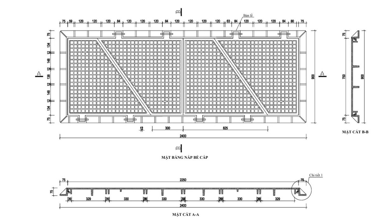 Nắp bể cáp 4 cánh 4 cánh