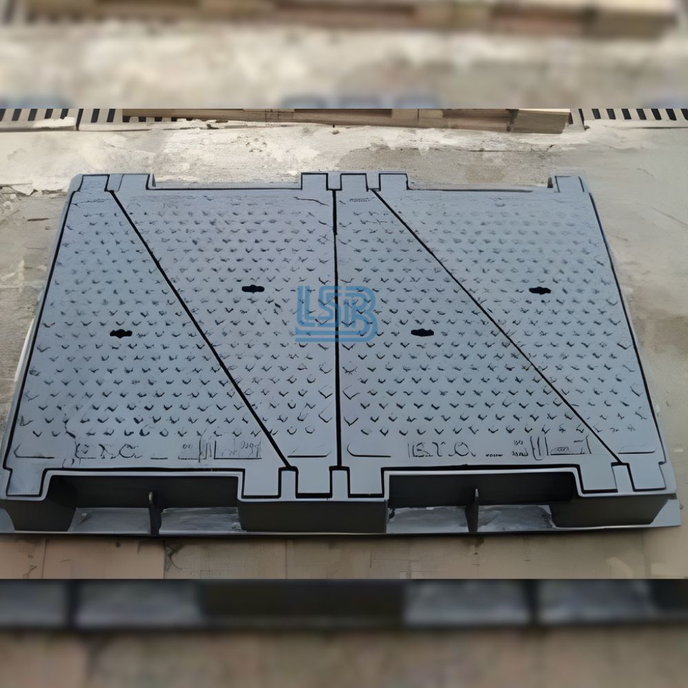 NẮP HỐ GA GANG BỂ CÁP ĐIỆN LỰC VIỄN THÔNG Nắp bể cáp gang 4 cánh chắc chắn và thẩm mỹ