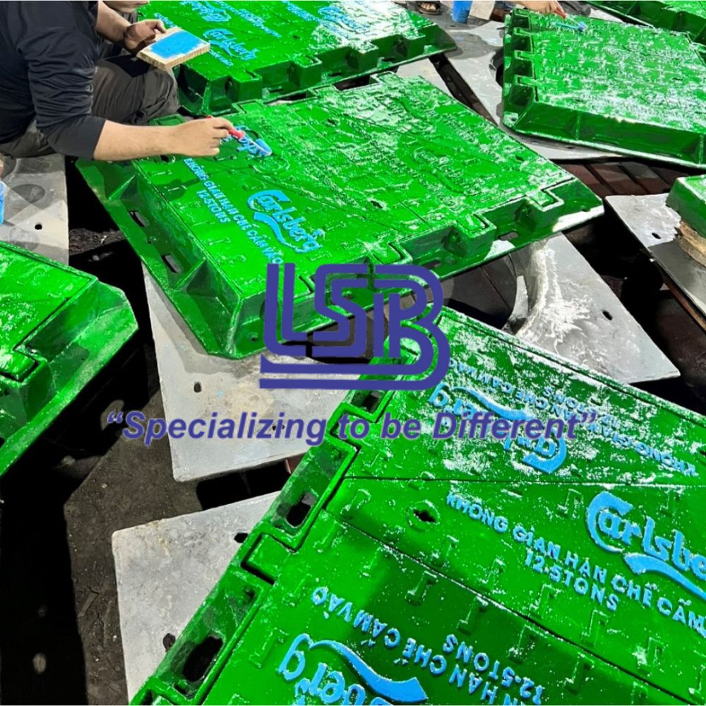 NẮP HỐ GA GANG BỂ CÁP ĐIỆN LỰC VIỄN THÔNG Nắp hố ga bể cáp điện lực viễn thông đa dạng màu sắc