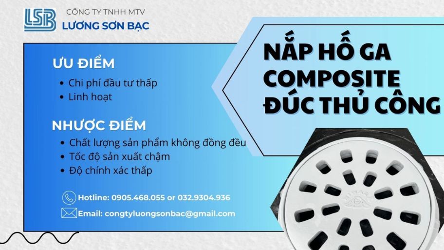 Nắp hố ga composite đúc thủ công