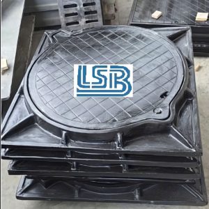 Nắp hố ga composite khung vuông âm nắp tròn với khả năng chịu lực uốn vượt trội