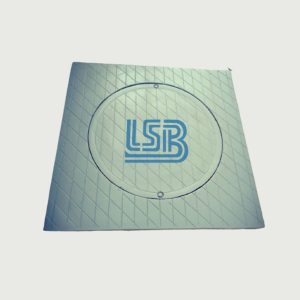 Nắp hố ga composite khung vuông dương nắp tròn có thể thiết kế theo yêu cầu