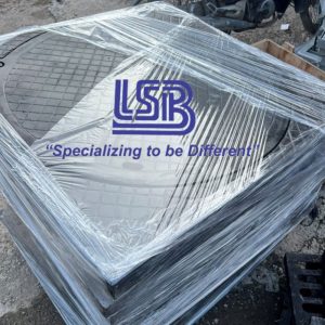 Nắp hố ga composite khung vuông dương nắp tròn với khả năng chịu tải trọng cao