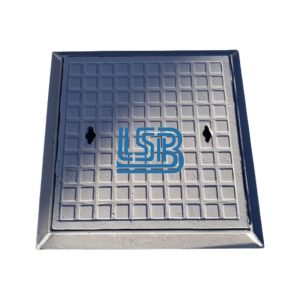 Nắp hố ga gang khung vuông nắp vuông chắc chắn