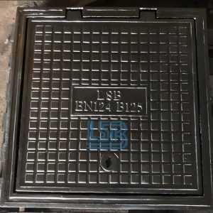 Nắp hố ga gang khung vuông nắp vuông chất lượng tốt LSB