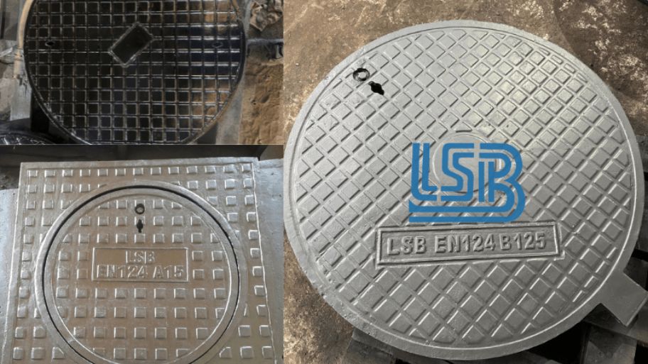 Nắp hố ga bằng gang tiêu chuẩn EN124 Lương Sơn Bạc