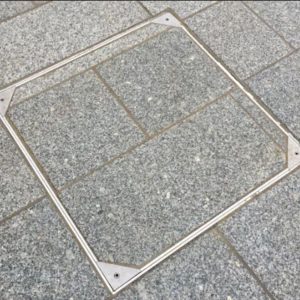 Nắp hố ga inox lát gạch thẩm mỹ