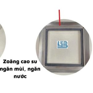 Nắp hố ga inox với gioăng cao su ngăn mùi