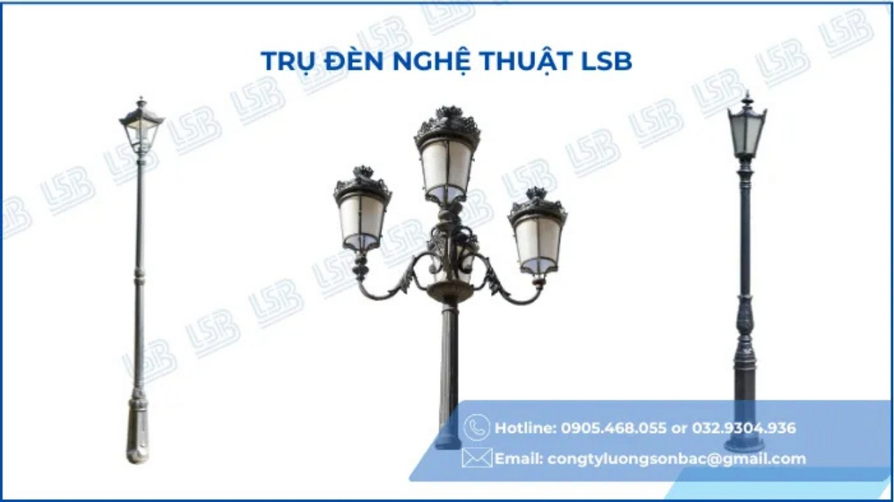 Trụ đèn nghệ thuật Gang