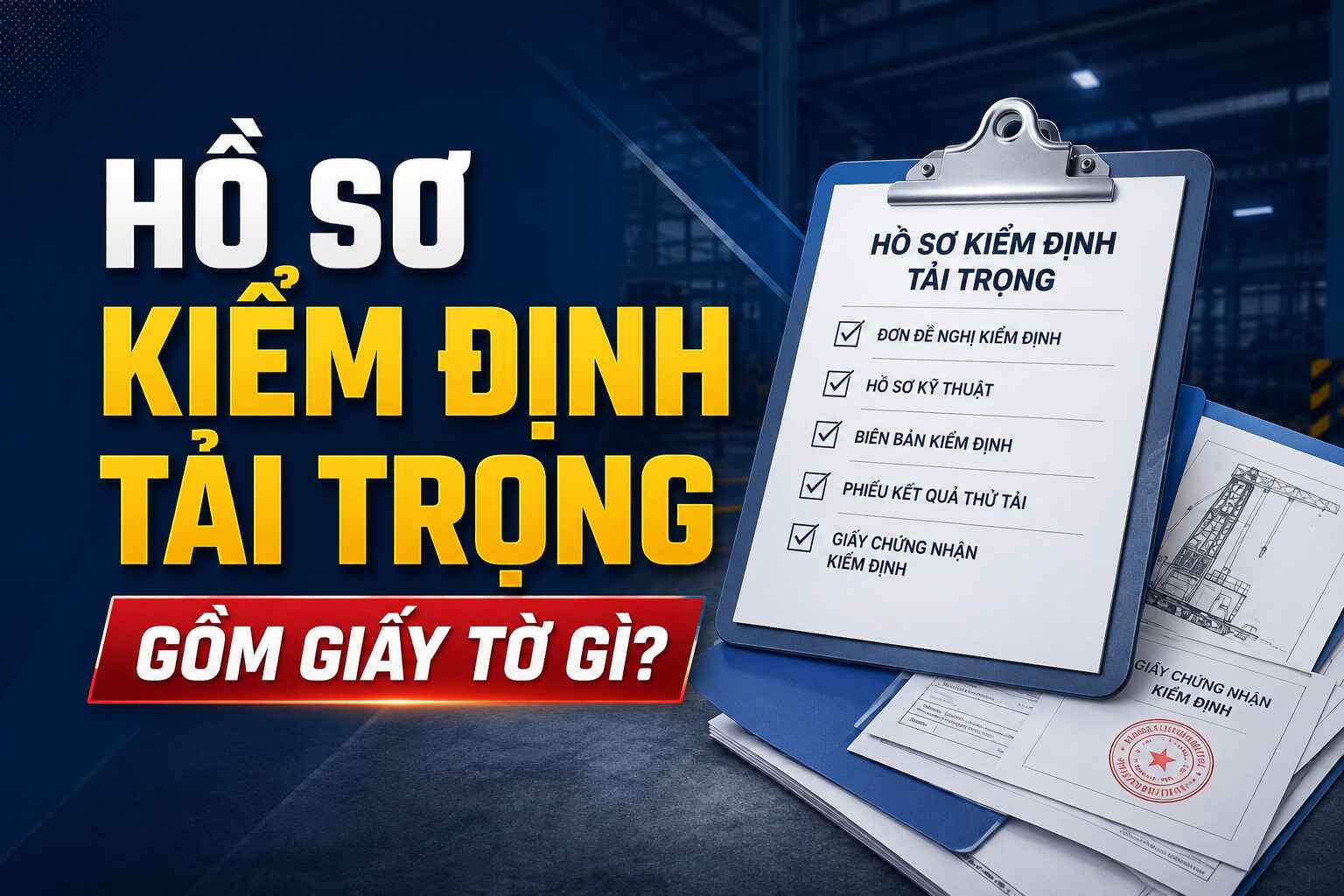 Hồ sơ kiểm định tải trọng sản phẩm gồm những giấy tờ gì?