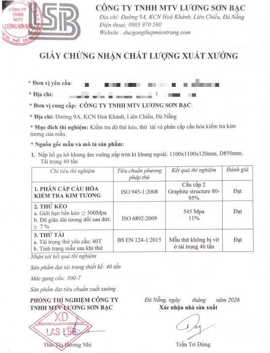 giay chung nhan chat luong xuat
