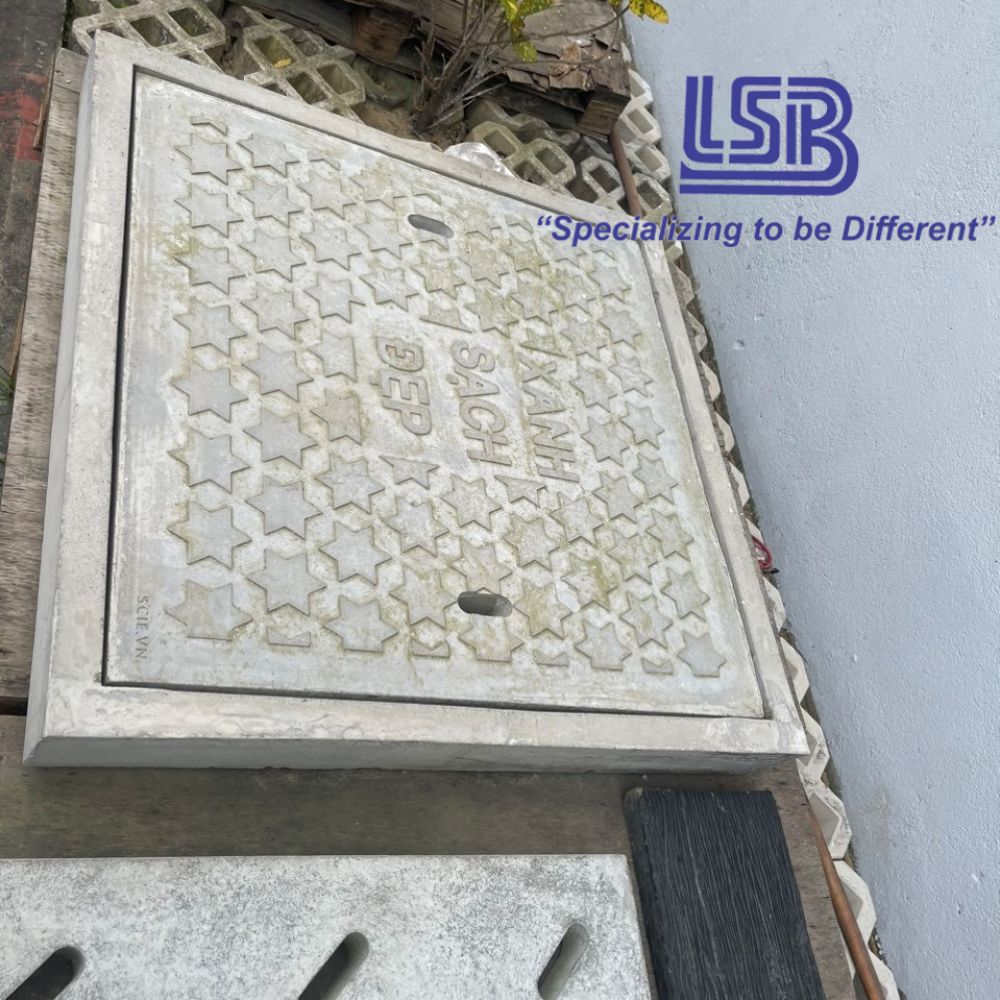 Cách lựa chọn nắp hố ga bê tông theo tải trọng công trình Bề mặt nắp hố ga HPC với hoa văn chống trượt